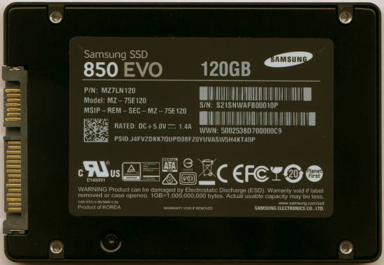 CDRLabs.com - Samsung SSD 850 EVO 120GB Solid State Drive